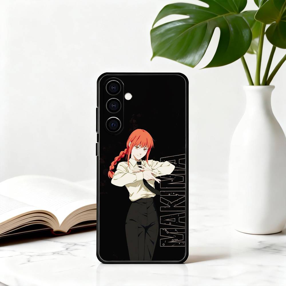 C-Chain-saw Man M-Makima-CMM Phone Case For Samsung Galaxy A73,A72,A71,A70,A53,A52,A51,Others Soft Black Cover Samsung a40