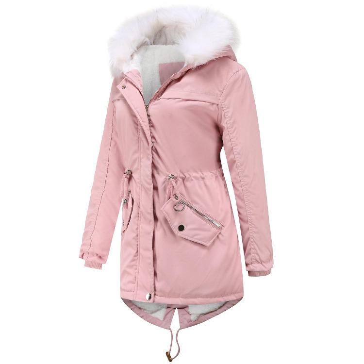 Women Winter Parka Coat Mid Length Puffer Jacket Quilted Fleece Lined Water Repellent Windproof Outdoor Daily Overcoat Plus Size S 4XL New
