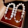 French temperament zircon flower beaded pearl bracelet bracelet exquisite versatile retro jewelry women