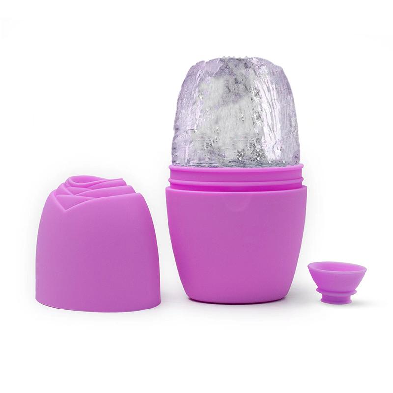 1Pcs Ice Cube Beauty Massage Silicone Ice Mold Summer Reusable Ice Face Roller For Eye Puffiness Ice Facial Roller Shrink Pores