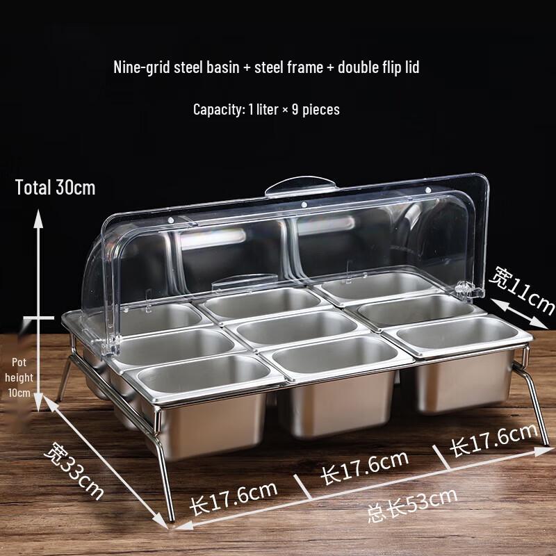 Ningzhao Stainless Steel Buffet Food Pan with Flip-Lid Cover