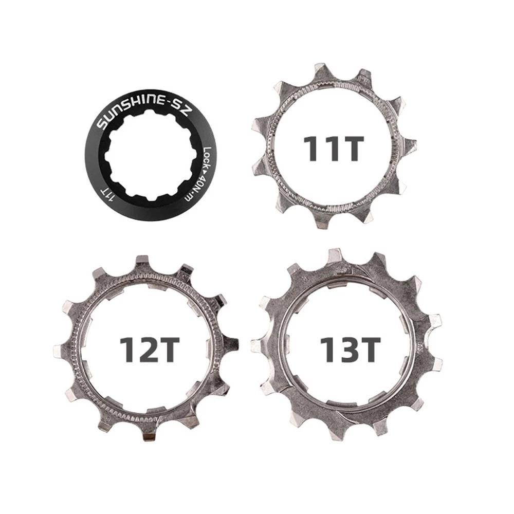 SUNSHINE Cassette Bicycle Ratchet Cog 11 12 13T Sprocket 12 8 9 11 Speed Pinion Bike 10v Cogset Single Speed Freewheel