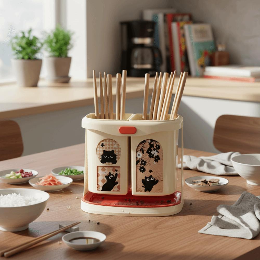 Large Capacity Kitchen Storage Tube Divided Compartments No Drilling Holder  Wall Mounted Storage