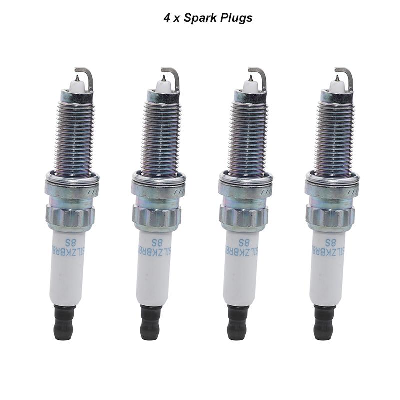 Ignition Coil Spark Plugs Kit For BMW 320i 325xi 328i 330i 335i 528i 530i 535i 550i 650i 740i 745i 750i 760i X5 12138657273 E90 4 x Spark Plugs