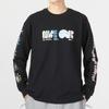 Nike Logo Print Crew Neck Long Sleeve Sport T-Shirt Men Tops Black DZ2860-010