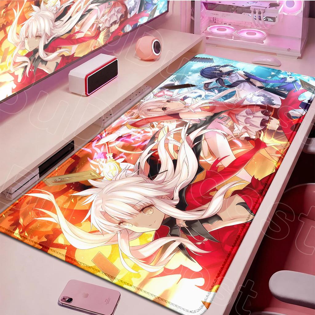 Non-slip Rubber Base Anime Mousepad Large Office Cabinet Keyboard Mat XXL Fate Kaleid Liner Prisma Illya Mousepad PC Accessories