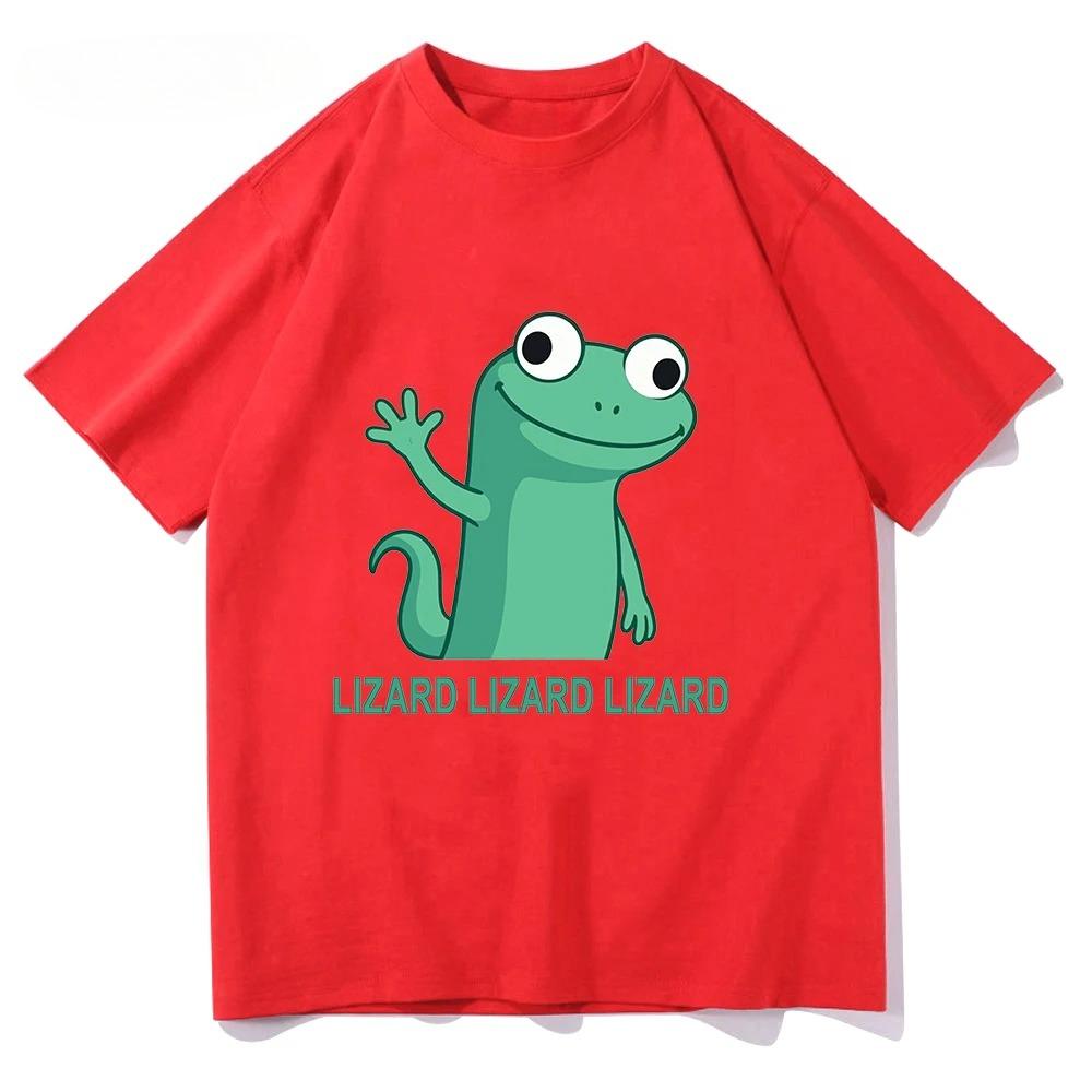 Funny Lizard Meme T Shirt 2026 Fashion Women Aesthetic Tee Unisex Funny New Streetwear Kawaii Printed Y2k Summer Tees Tops