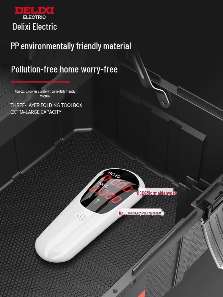 Delixi Multifunctional Hardware Storage Box: Household, Industrial, Electrician-Grade Toolbox for Car-Mounted Use.