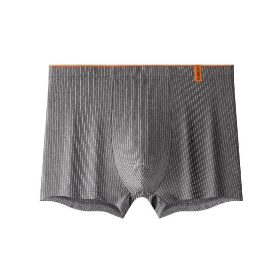 Мужское боксерское нижнее белье однотонное в рубчик U-выпуклые шорты трусы со средней посадкой эластичный пояс мягкая дышащая ткань трусики