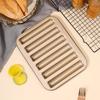 6-Cavities Biscuit Stick Mold Non-Stick Carbon Steel 3D Cylinder Muffin Long Strip Cake Mold Kitchen Baking Tools