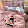Applique Embroidery Ins Towel Embroidery Washed Cotton Four-piece Quilt Cover Bed Sheet Dormitory Three-piece Bedding Set Bed Sheet Quilt Cover