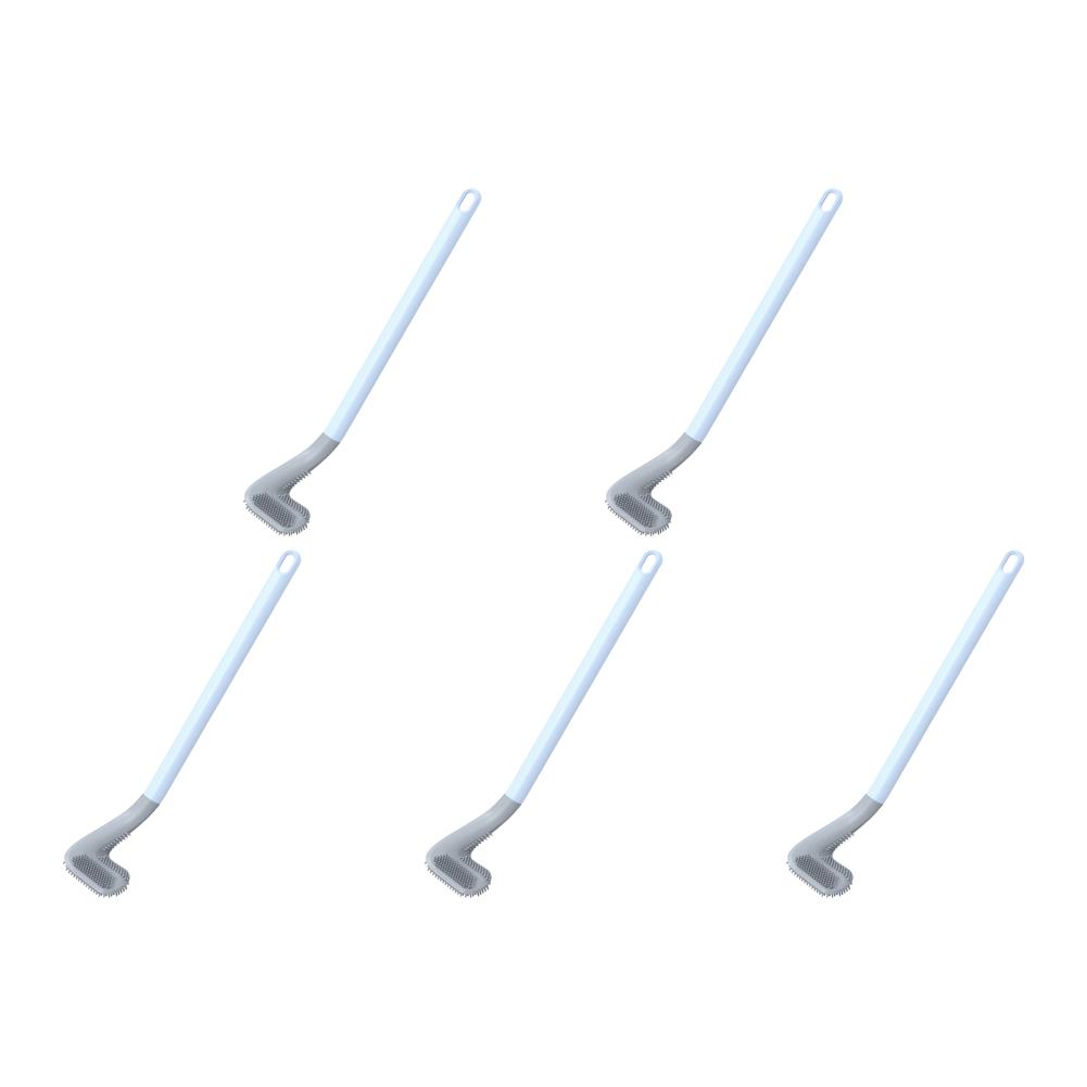 Golf Silicone Toilet Brushes Set Long Handled Toilet Cleaning Brush Golf Brush Head Toilet Cleaning Brush Bathroom Cleaning Tool