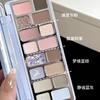 Qianyan Cheeryep Eyeshadow Palette 16 Colors Goth Chameleon Metallic Glitter Blue High Pigment Y2K Smoky Halloween Eye Makeup