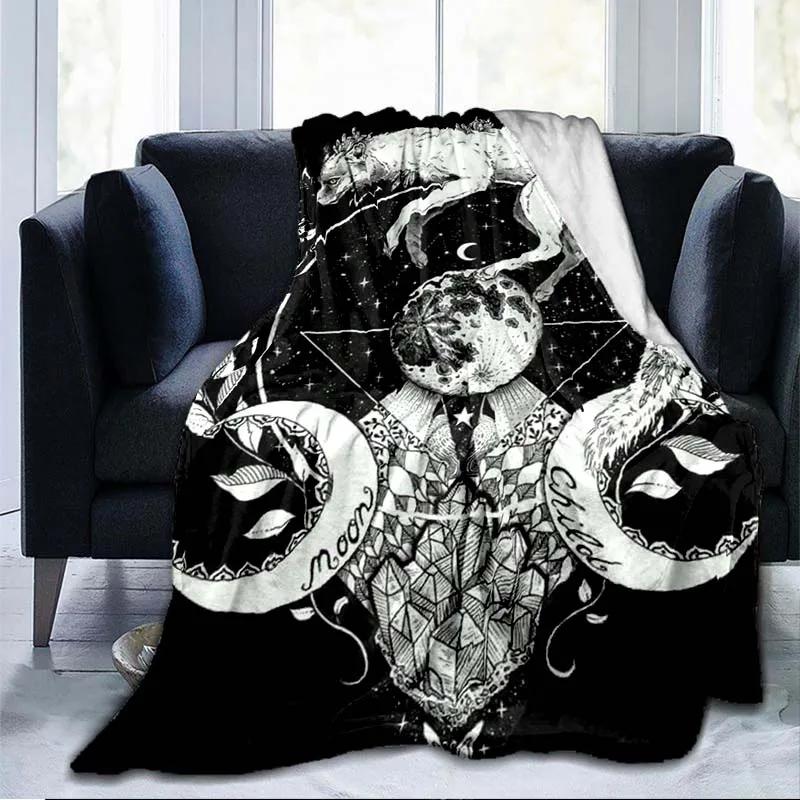 The Vikings Ancient Scandinavian Norse Runes Axes 3D Soft Throw Blanket Lightweight Flannel Warm Blanket for Bedroom Couch Sofa