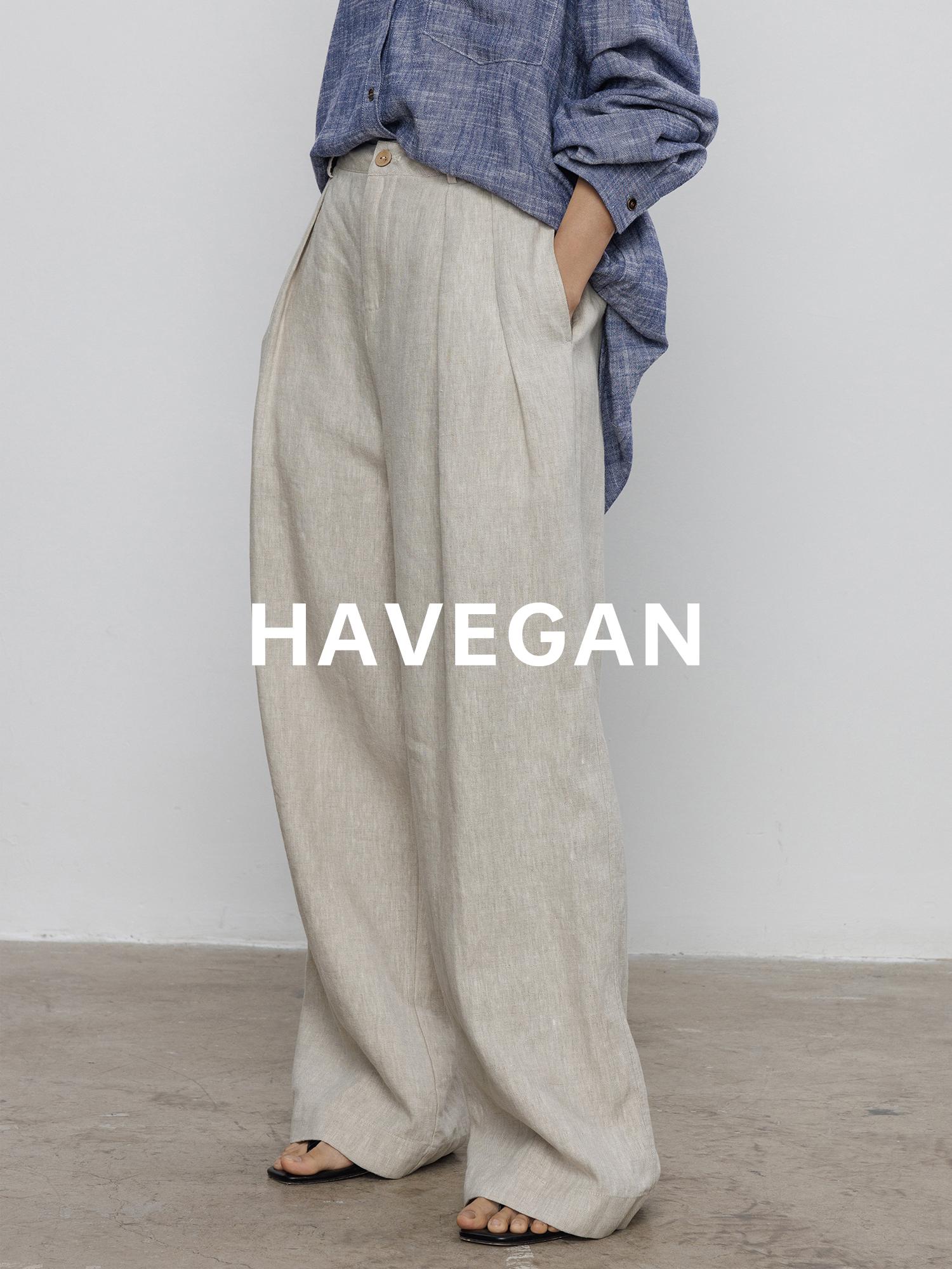 

Women s High-Waisted Wide-Leg Linen Pants - Summer 2026 Collection Large льняной