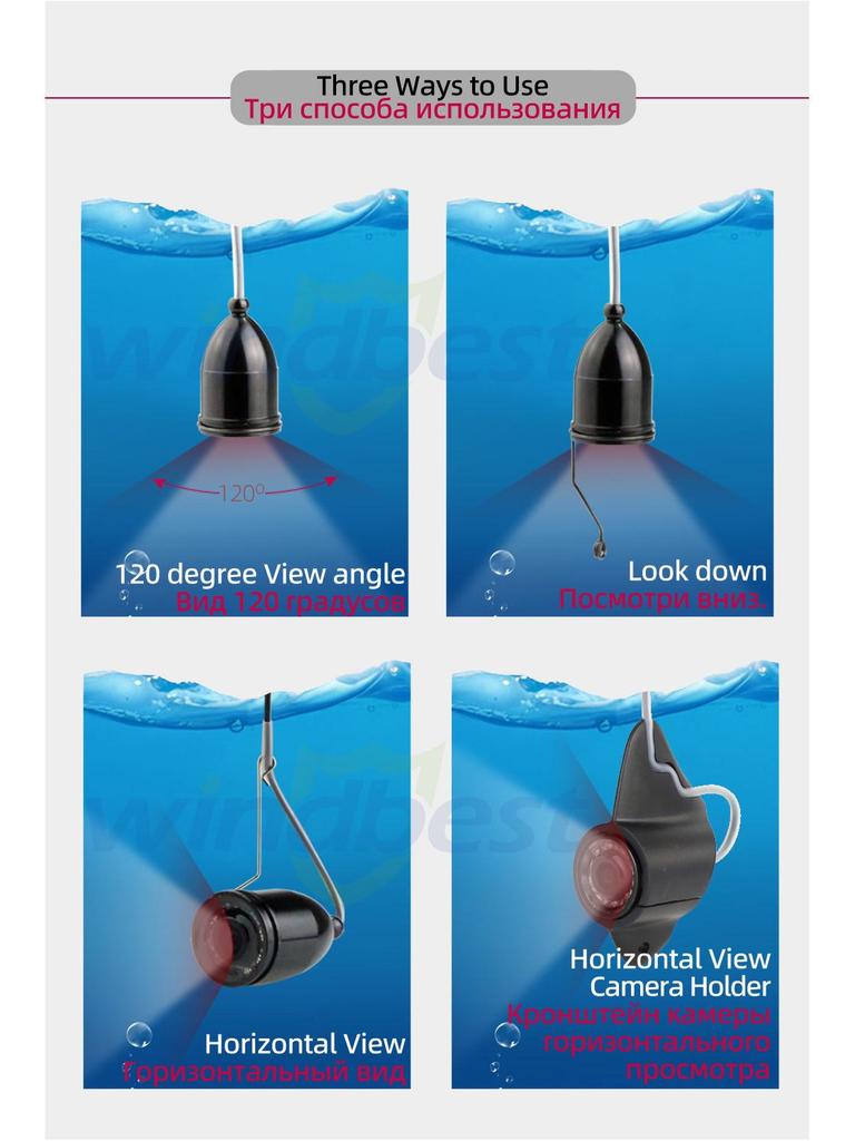 Russian Fish Finder 4.3-inch Screen Underwater Camera for Ice and Winter Fishing