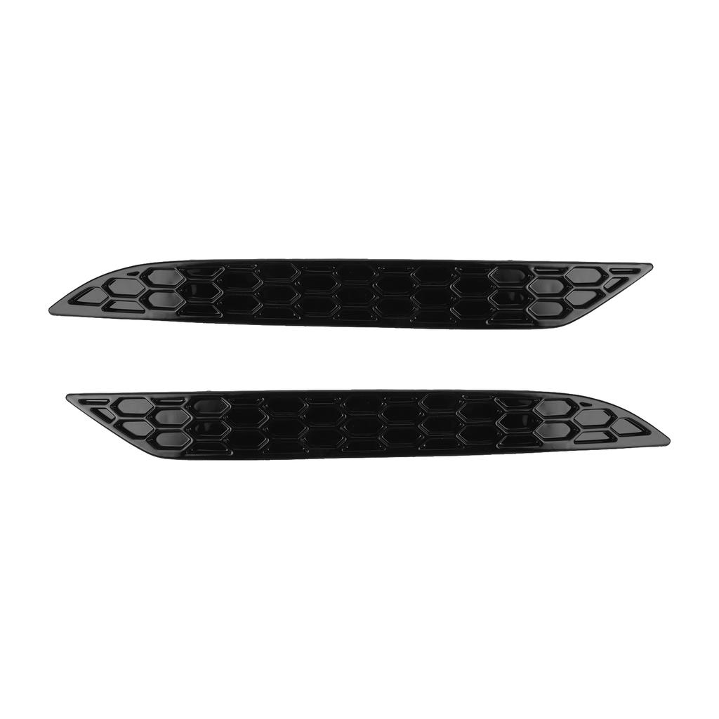 2Pcs Gloss Black Rear Bumper Reflector Honeycomb Delete Set Fit for MK7.5 GTD R2017?2020