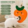 Carrot Shape Rabbit Hay Bag Large Capacity Wear Resistant Anti Waste Hamster Feeding Bag Hay Storage Bag Cage Hanging