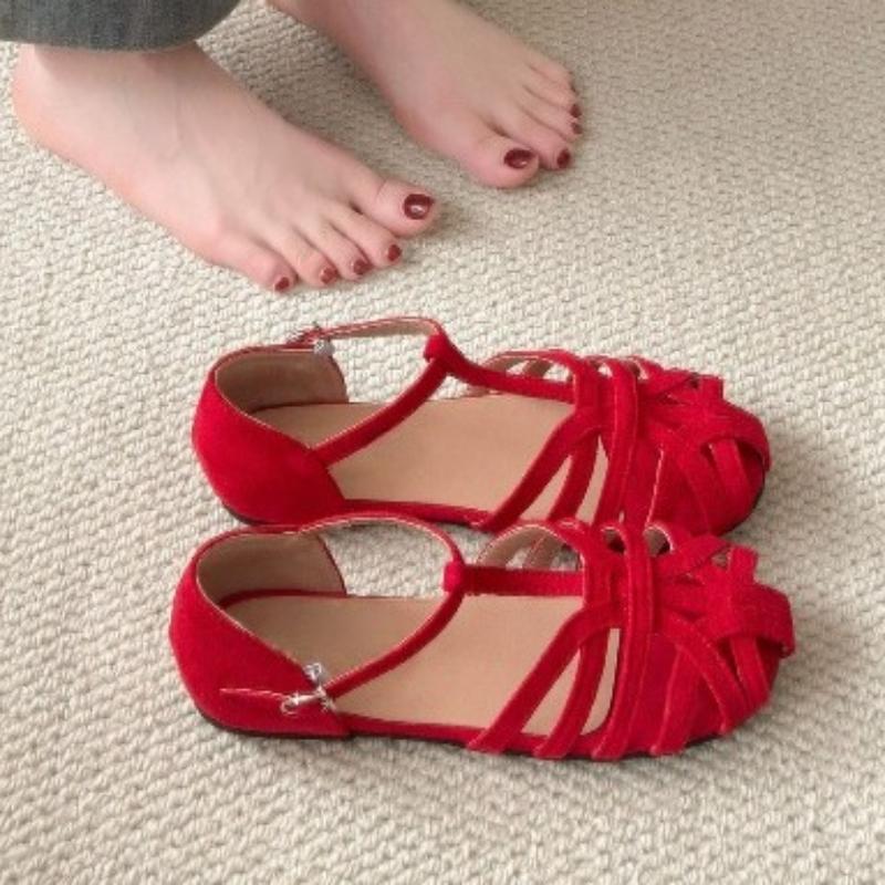 Fashion 2025 New Women's Casual Solid Color Closed Toe Slippers Brand Designer Summer Women's High Quality Soft Bottom Beach Sandals