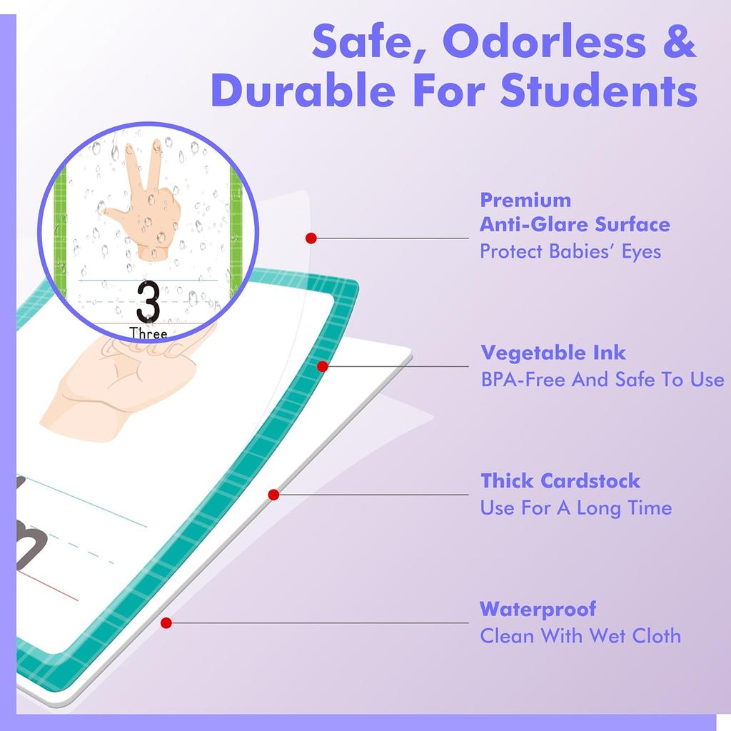 ASL Alphabet Line Bulletin Board Set, 43pcs Letters Numbers Week Sign Language Decorations, 26 Letters/7 Days of the Week1-10 Numbers Small Posters