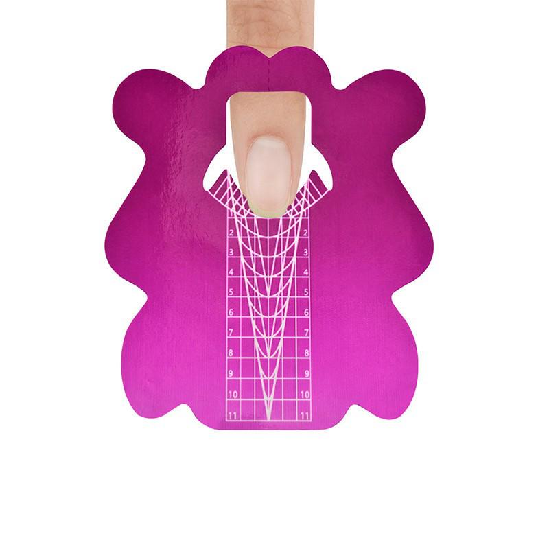 Peach Blossom Shape Gel Nail Extension Forms - 100/500 Piece Roll 50 Pieces