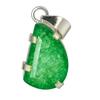CERTIFIED 33.5 Ct Natural Green Emerald 925 Sterling Silver Fancy Stone Pendant AI-121-NS