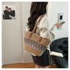 Einfache und vielseitige Damen-Strandtasche Sommer neue Stroh-Webtasche Damen große Kapazität Strandurlaub Webtasche
