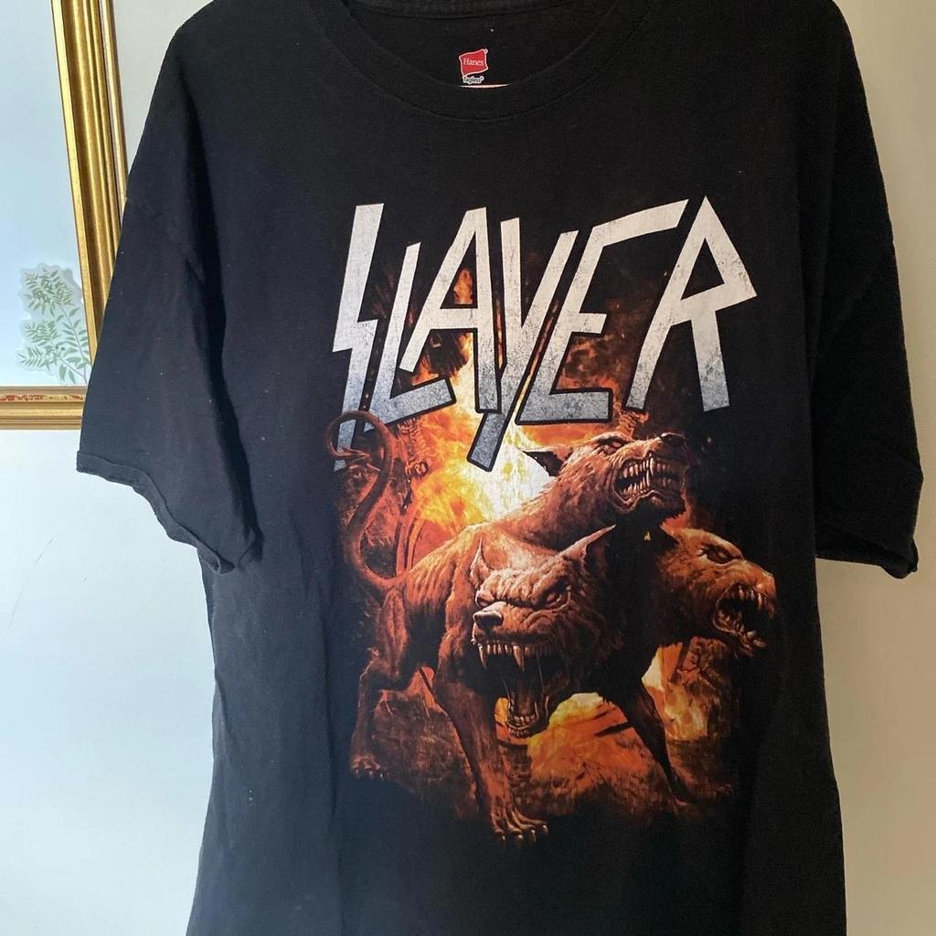 Slayer Tour Vtg 90s Basic Black Short Sleeve Unisex T shirt Men Women WA4038