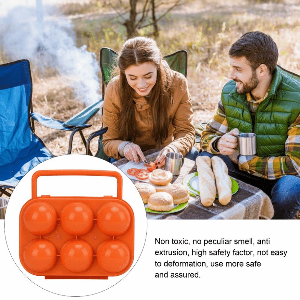 3 Pcs 6 Grid Egg Storage Carrier ABS Egg Holder Durable Egg Box  Indoor Kitchen