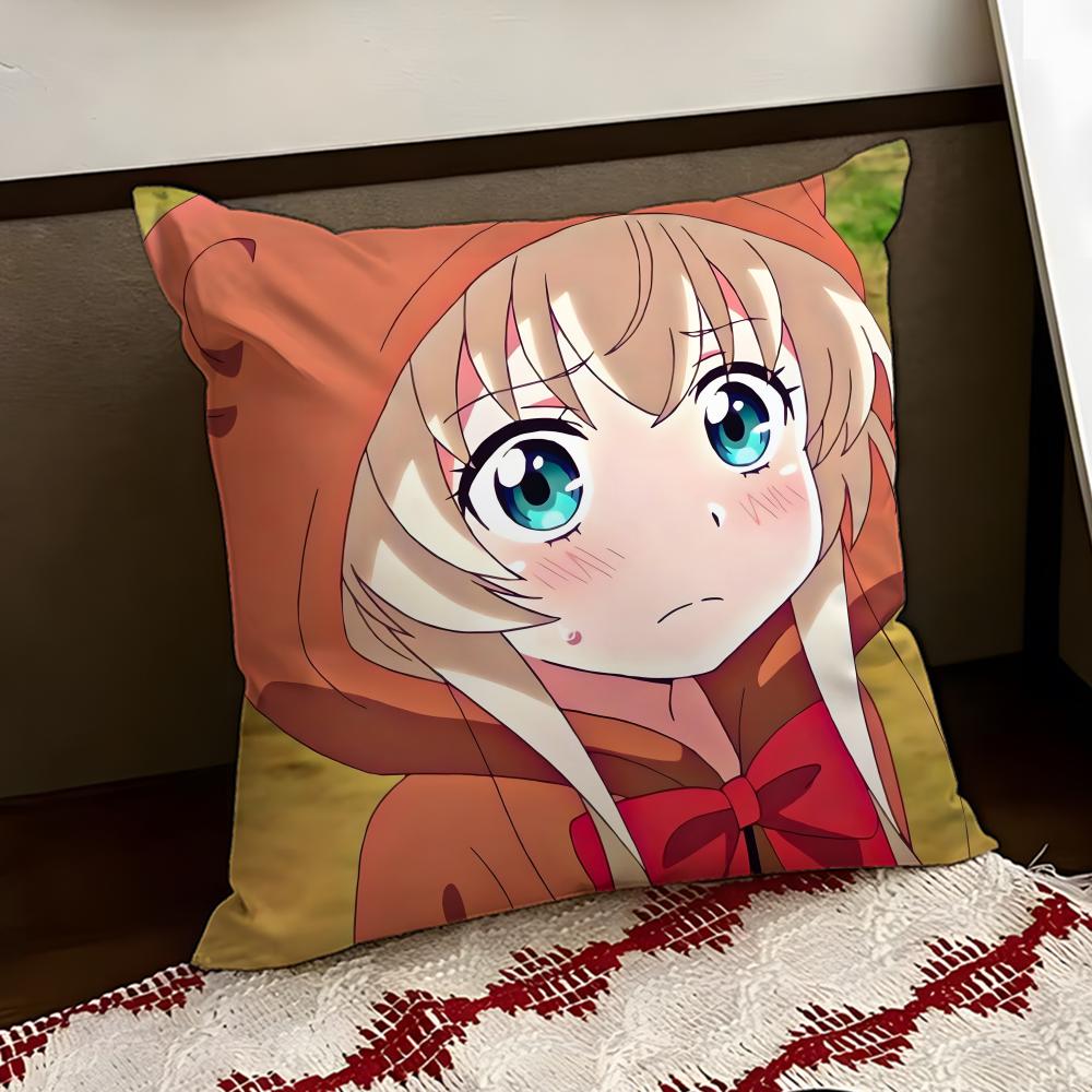Uchi no Maid ga UUzasugiru Cushion Cover Reversible Soft Durable Pillow Cover Home Car MultiScene Use for Daily Comfort
