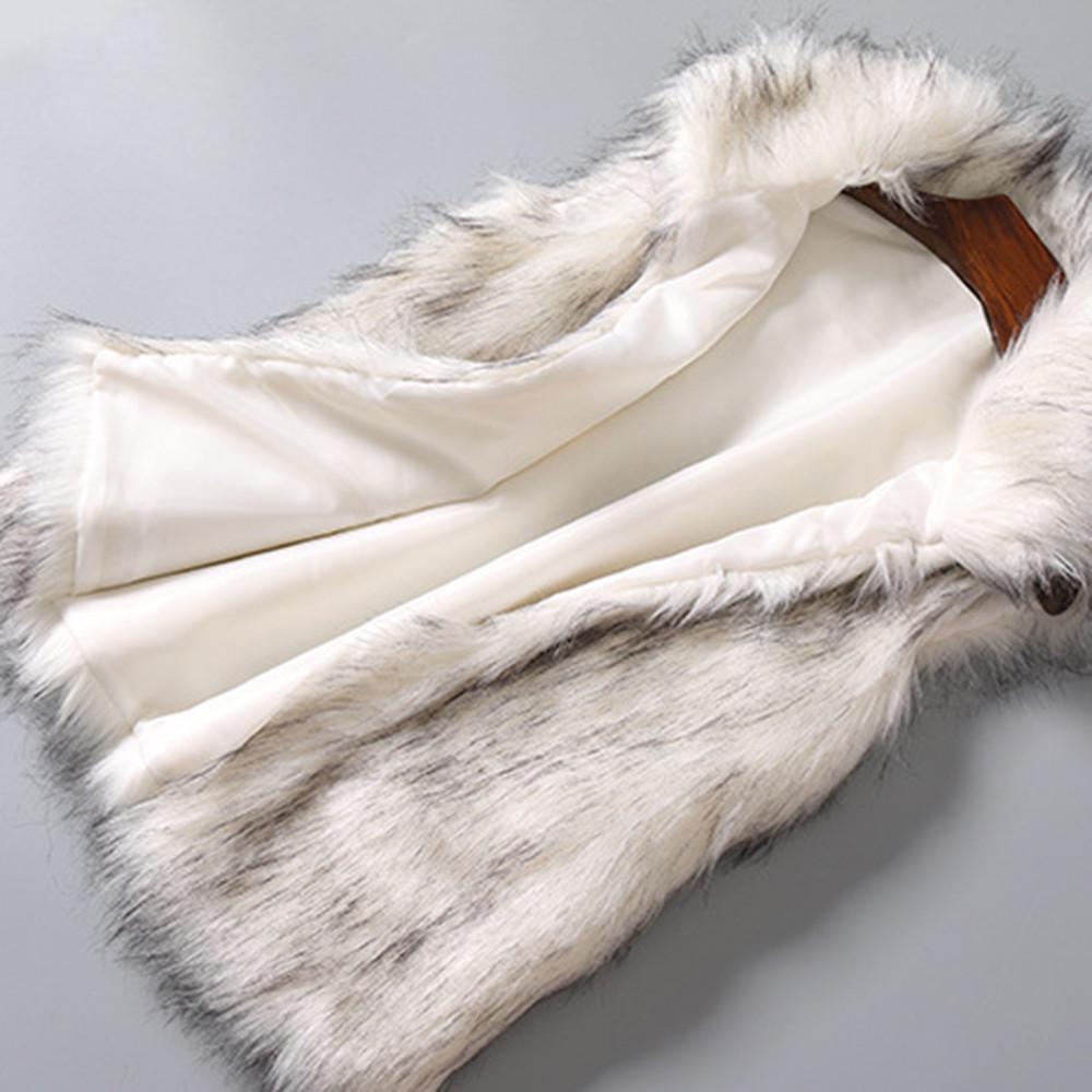 Winter Damen Weste Mantel Wollweste Kunstpelzweste Stehkragen Kunstpelzmantel Weste Jacke Outdoor Winddichter Mantel
