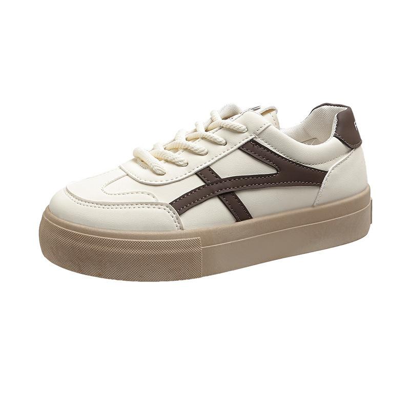 Round head platform casual sports shoes summer ins tide 22 new niche Harajuku Xiaobai, board shoes shallow mouth 35 хаки