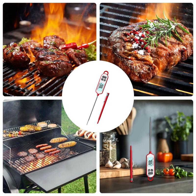 Digital Meat Probe Kitchen Probe For BBQ Waterproof Ultra-Fast Read Backlight Calibration Cooking Meat Probe For BBQ Grill Fry
