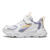 Li Ning Kids Sports Trend Low Top Casual Shoes Kids Casual Shoes White Purple YKNU038-4