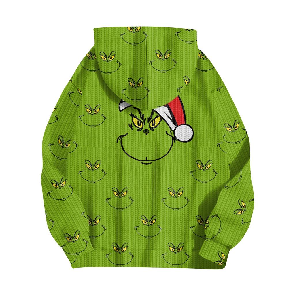 Damejakke Mote Casual Trykket Langermet Hettegenser Cardigan Sweatshirts