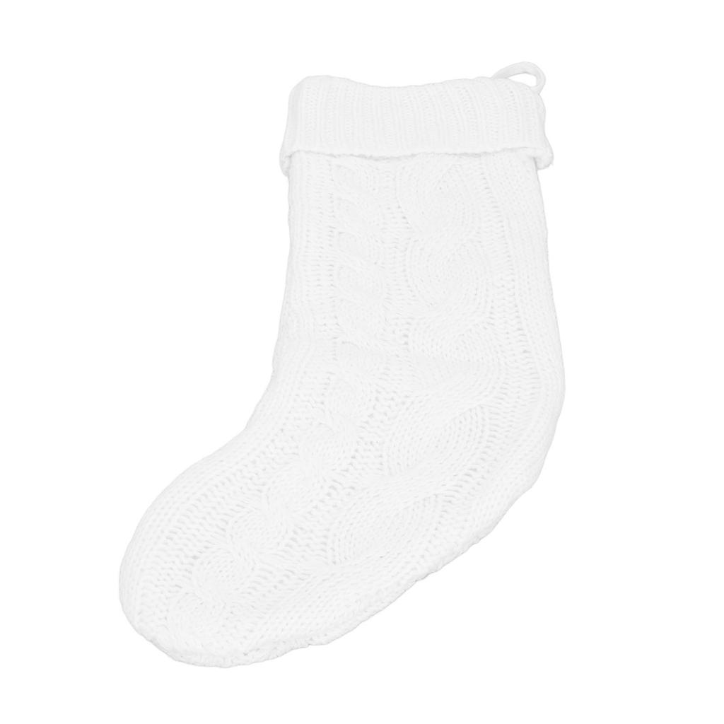 Pletená vánoční punčocha Sváteční dekorace Domácí ozdoby Měkká copánková pletenina Velká vánoční punčocha pro