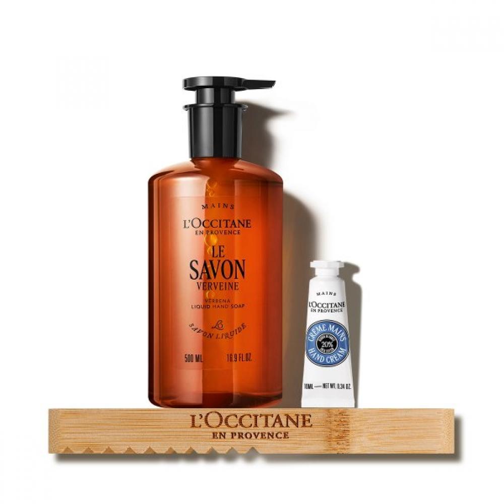 L Occitane Verbena Liquid Hand Soap 500mL Set +deLuxe 1 Type +Soap Tray Karite Single option