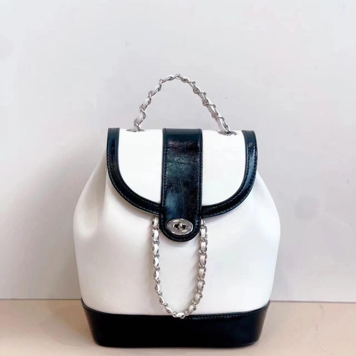 

Новый тренд для девочек, маленькая ароматная школьная сумка с цепочкой из натуральной кожи, повседневная универсальная сумка для девочек 19.5*13*22