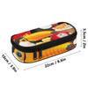 Pen Case 300D Polyester Large Capacity Easy Open Zipper with Main Compartment Mesh Pocket and Pen Slots for Middle School Students