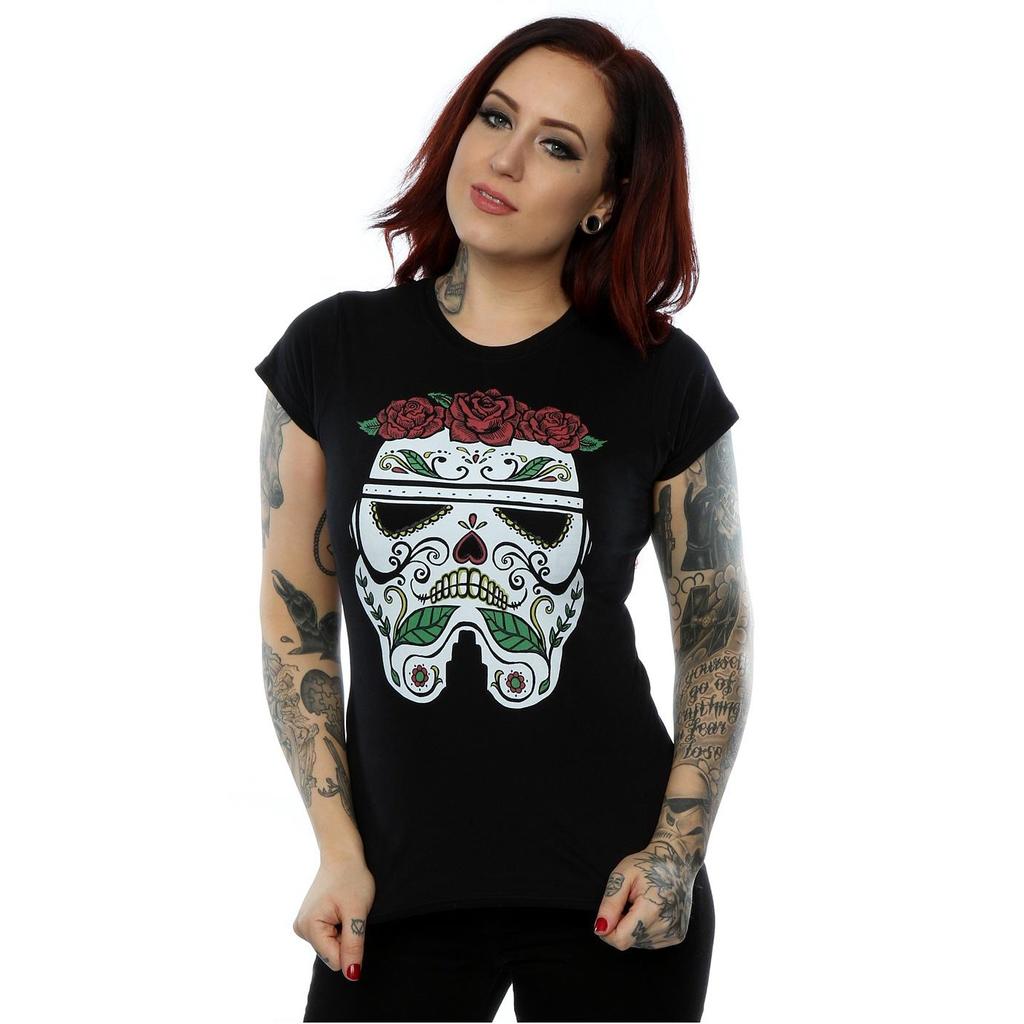 Star Wars Womens/Ladies Stormtrooper Day Of The Dead Cotton T-Shirt