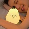 Cute Smile Pear Shape Silicone Led Night Light Usb Charging Color-changing Eye Protective Bedside