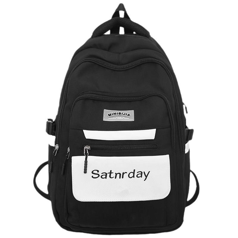 Primary School Boy Junior High School Student Burgundy Backpack Female College Student High School Student Backpack