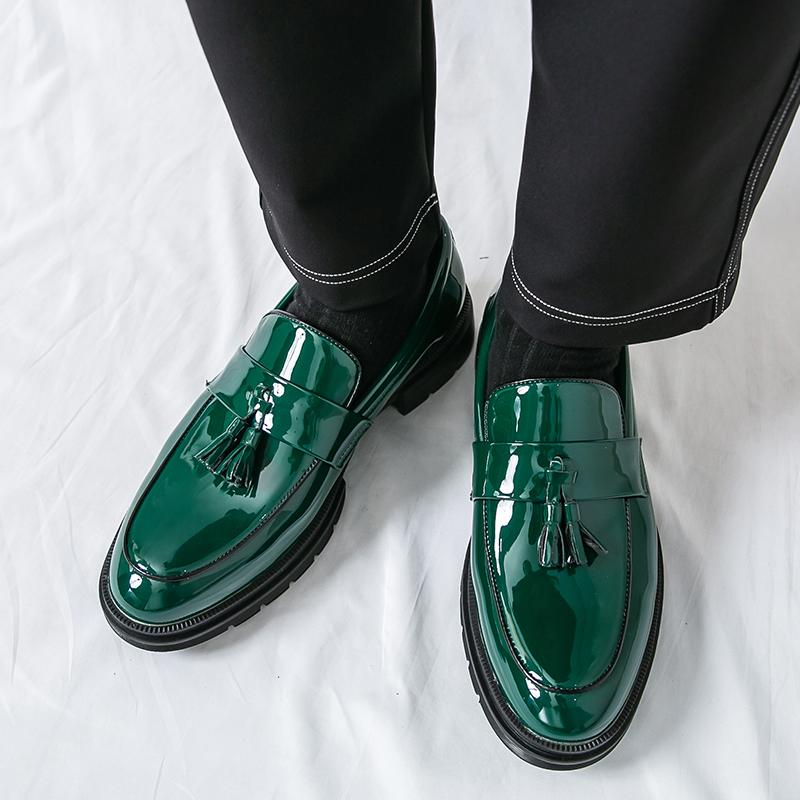 Fashion Soft-Soled Slip-On Shoes Comfortable Men's Loafers Versatile Casual Business Dress Shoes Male Formal Leather Shoes Moccasins