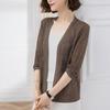 Summer Women's Thin Knitted Cardigan Open Front Shawl Jacket Sun Protection Top