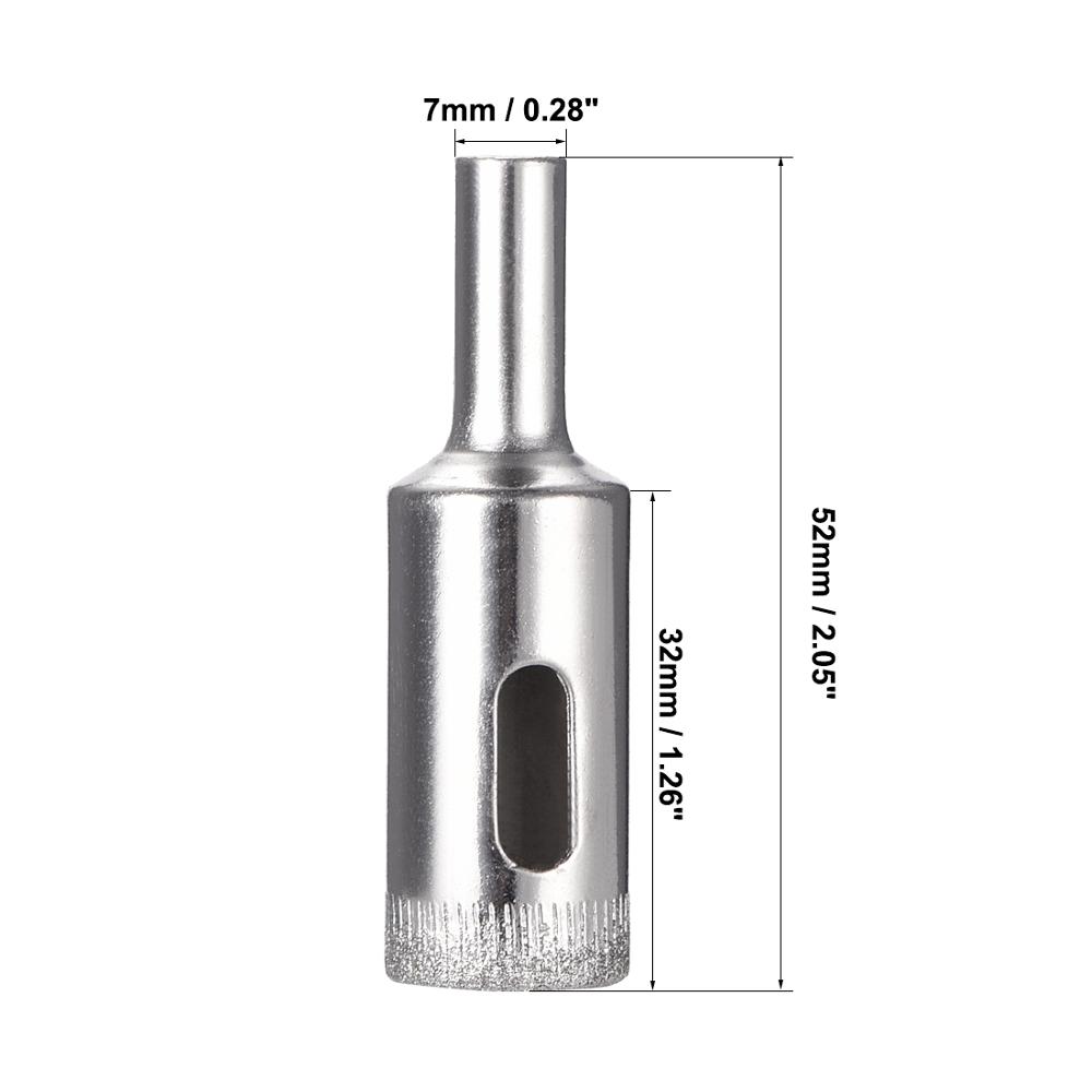 Uxcell 5pcs 16mm 18mm 14mm Diamond Coated Drill Bit Tile Marble Glass Ceramic Hole Saw Drilling Bits DIY Wall Hole Saw Drilling