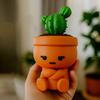 Cat Flower Pot Tabletop Decor Succulents Planter 3D Printed Kitten Plant Pot