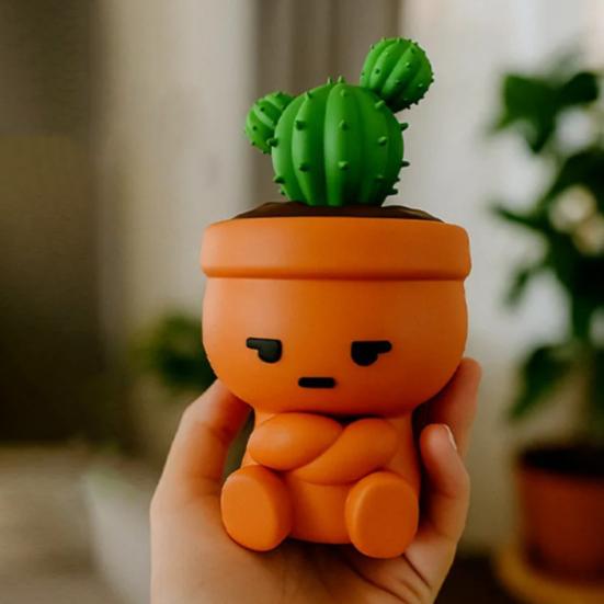 

Cat Flower Pot Tabletop Decor Succulents Planter 3D Printed Kitten Plant Pot A