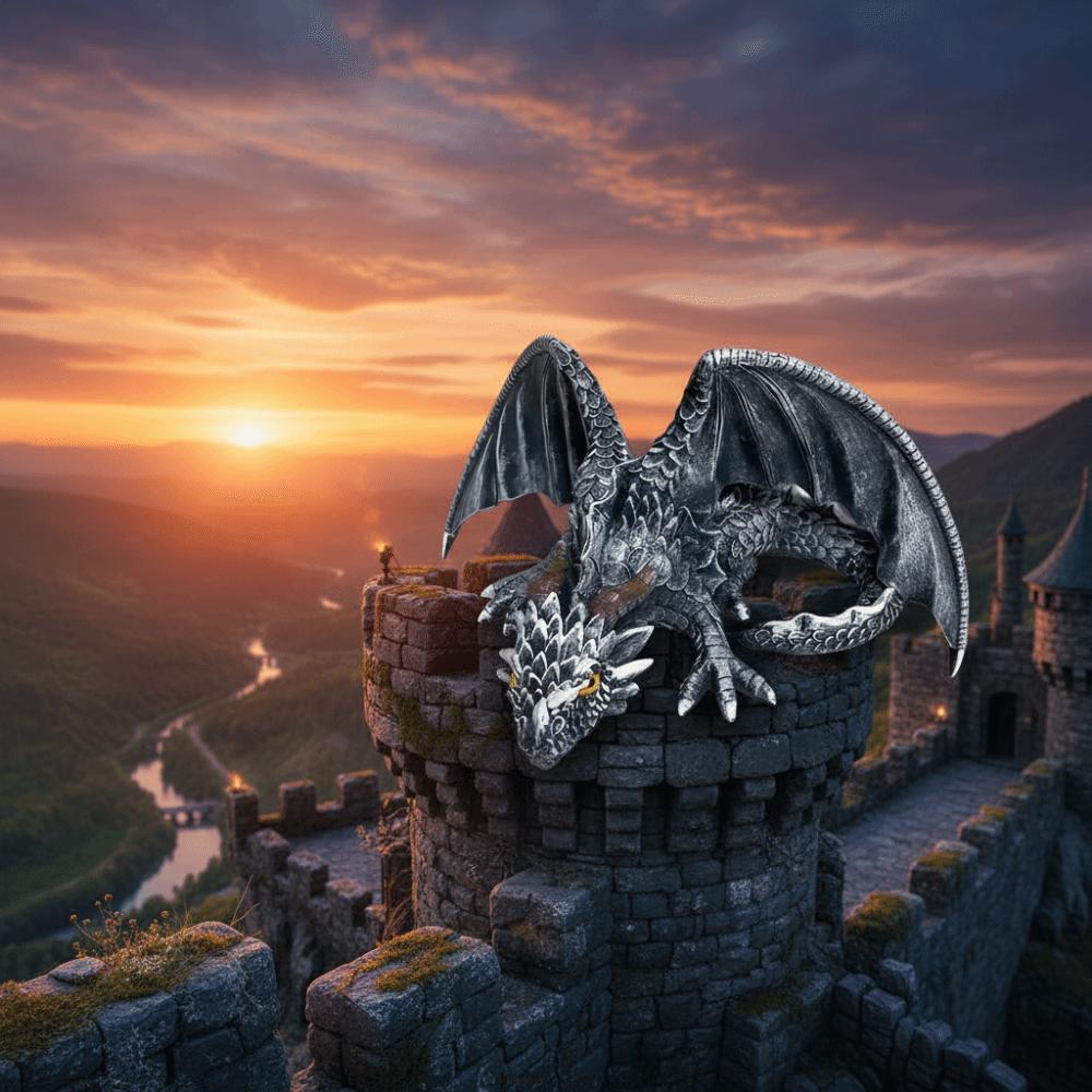 Gothic Black Dragon Sculpture Large Size Dragon Decoration Dragon Ornaments  Gifts