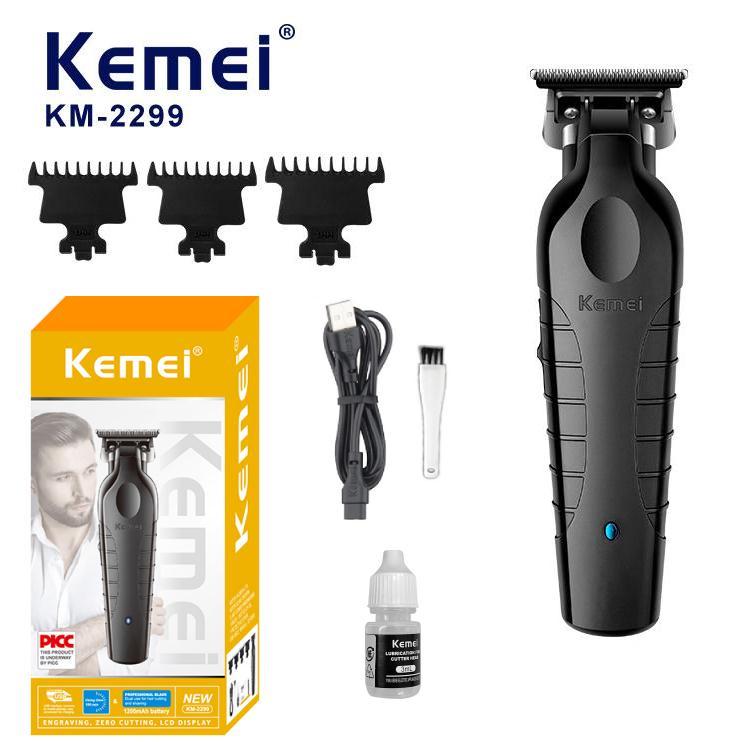 Kemei KM-2299 Mașină de tuns păr reîncărcabilă USB pentru sculptură de precizie și uz de salon