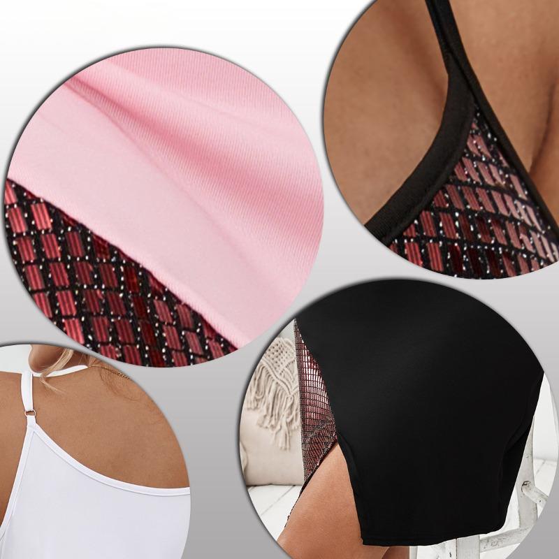 Home Wear Summer Fashion Women's Patchwork Dress Sexy Pullover Slip Dress